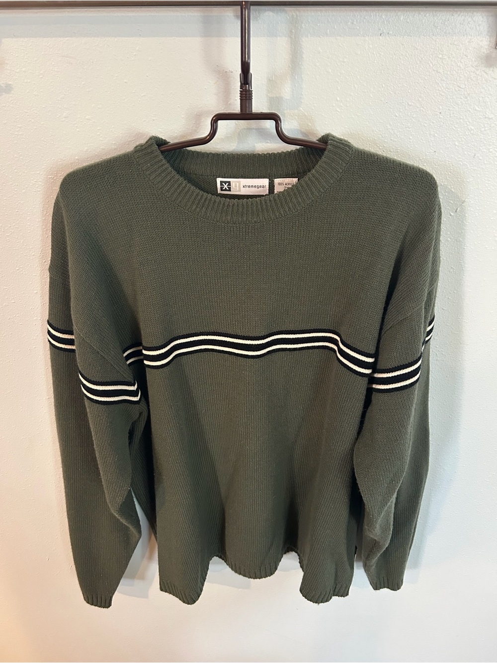 Xtremegear Green Striped Sweater